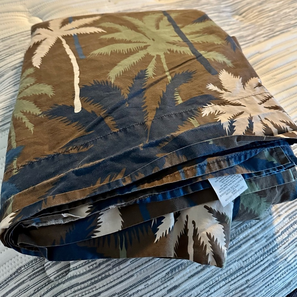PB TEEN Palms Organic Sheet Set